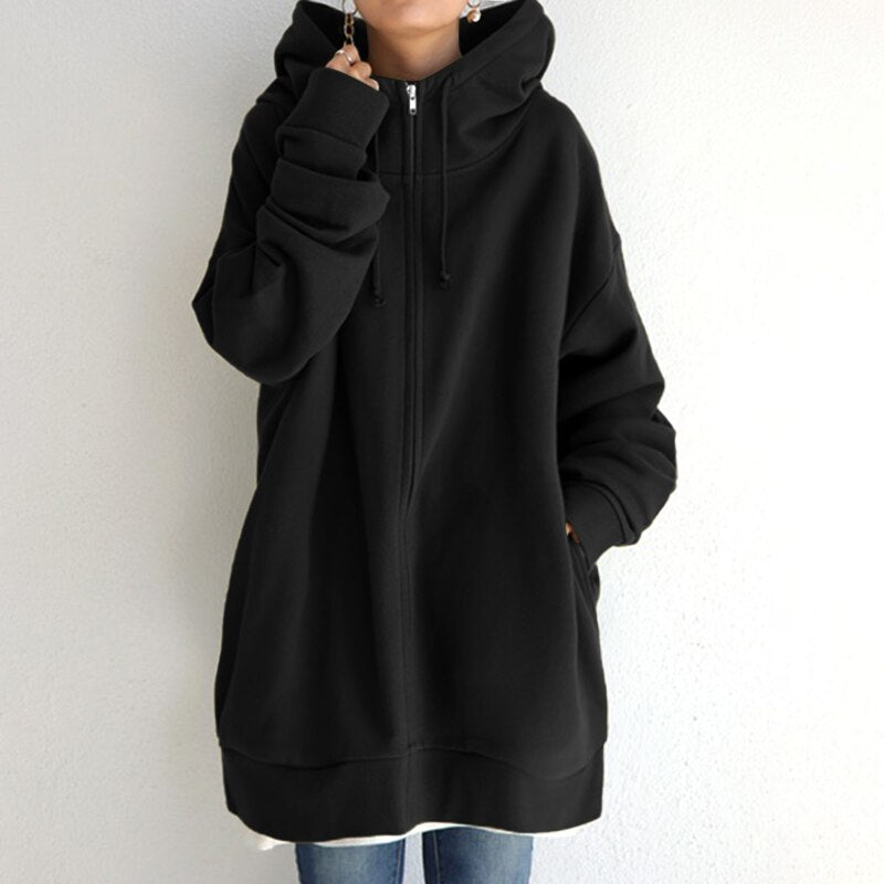 Weite Damenhoodie Winterwarm