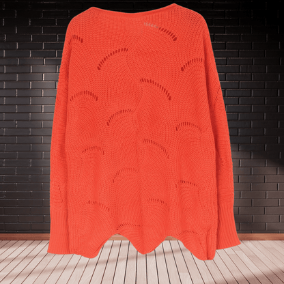 Damen Herbst-Pullover Gerippt Asymmetrisch - IdealeKleiden