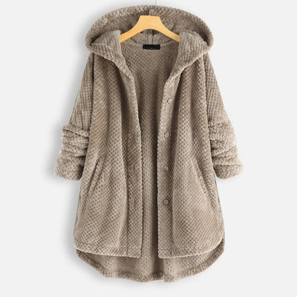 Große Damenjacke Kapuze Oversize Arabella