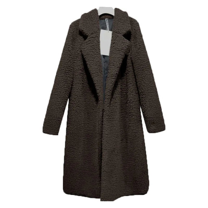 Winter Teddy Mantel Damen Kapuze Lang