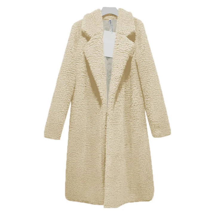 Winter Teddy Mantel Damen Kapuze Lang