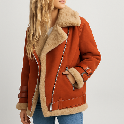 Lederjacke Damen Pilotenstil