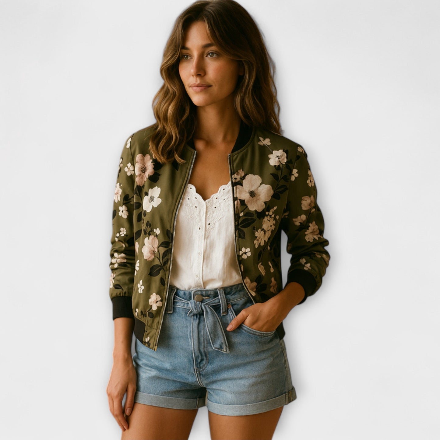 Sommerjacke Blumenmuster