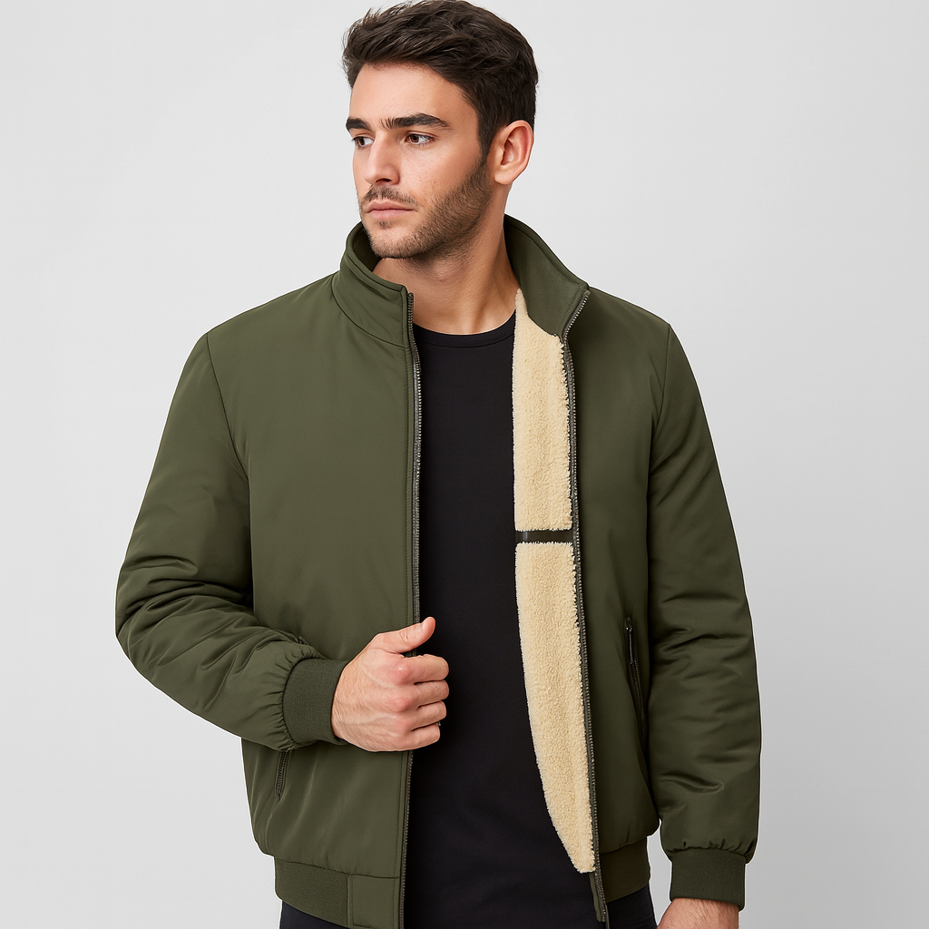 Warme Fleece-Jacke Reißverschluss Damen