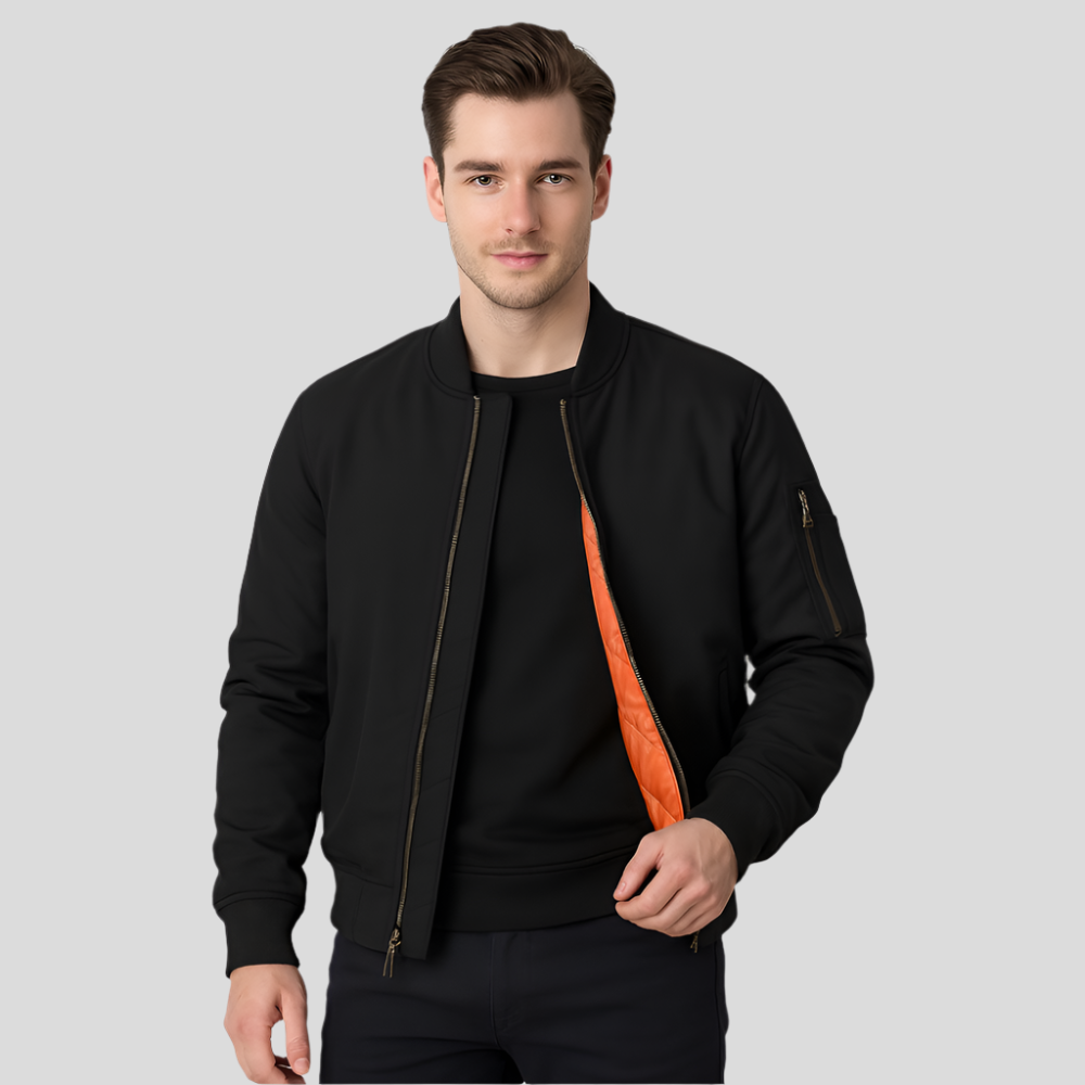 Herren Bomberjacke Warm Innenfutter - IdealeKleiden