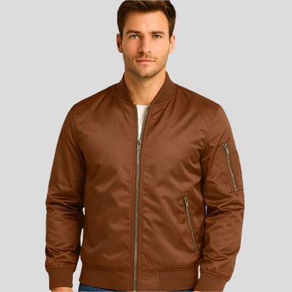 Männer Bomberjacke Metallverschluss Modern