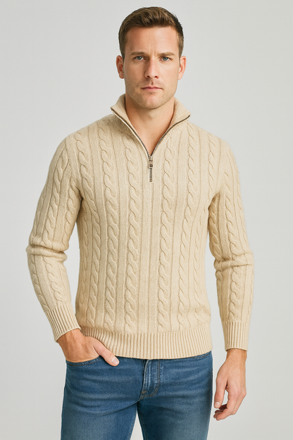 Herren Pullover Stehkragen Modern Style