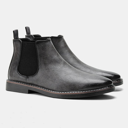 Leder Chelsea Stiefel Knöchelhoch Herren