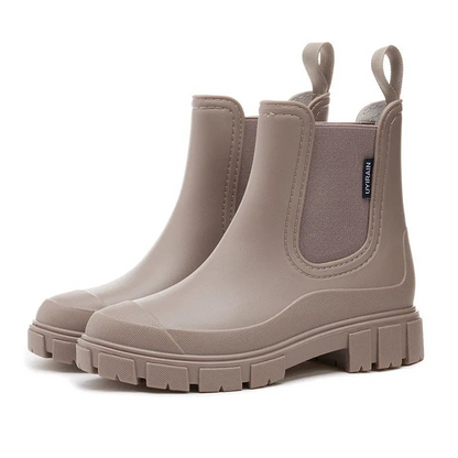 Wasserdichte Regenstiefel Damen Ankle-Boot mit Rutschsicherer Sohle