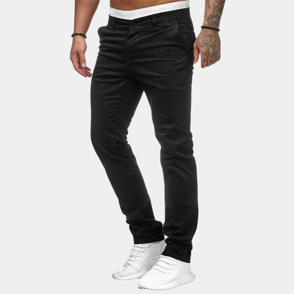 Herren Chinos Hose Slim Fit Stretch - IdealeKleiden