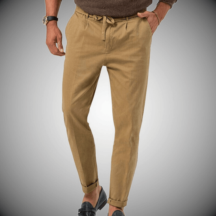 Bequeme Herren Chinos Hose mit Kordelzug
