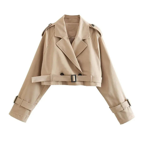 Modische Lederjacke mit Doppelreißverschluss