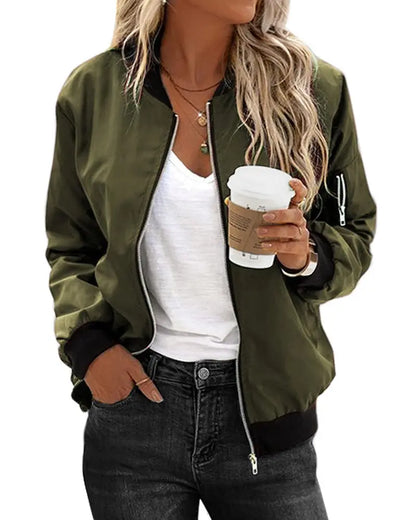 Lia Damen Bomberjacke Elegante Stadtstyle