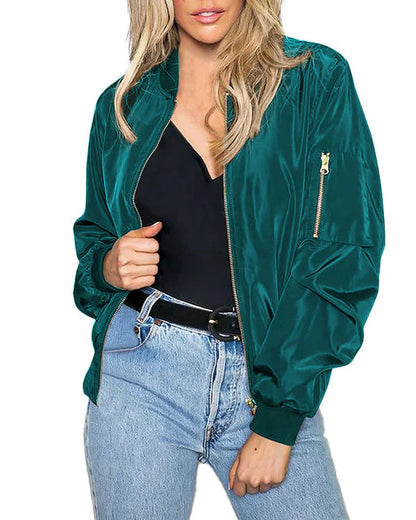 Elegante Bomberjacke Herren Klassisch Mit Taschen