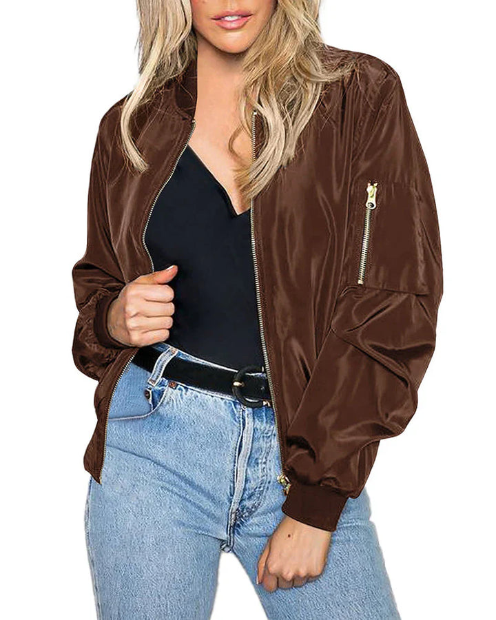 Elegante Bomberjacke Mit Taschen Für Damen Und Herren