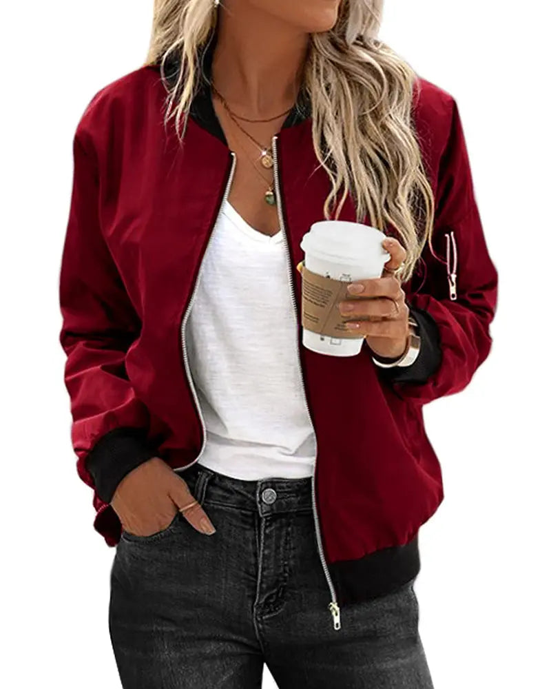 Lia Damen Bomberjacke Elegante Stadtstyle