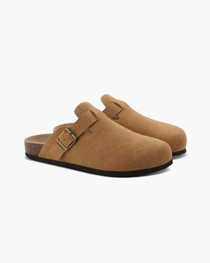 Bequeme Herren Holzclogs aus Leder