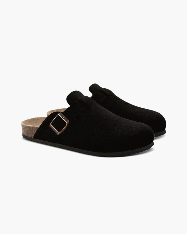 Bequeme Herren Holzclogs aus Leder