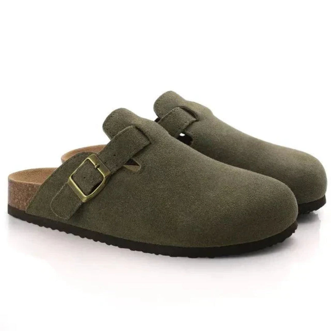 Bequeme Herren Clogs aus Wildleder