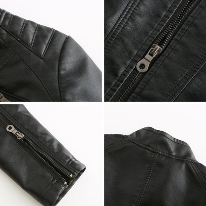 Herbst Lederjacke Damen Stylisch - IdealeKleiden