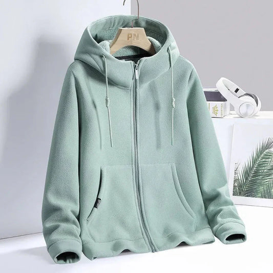 Weiches Fleece-Hoodie Damen Elegant - IdealeKleiden