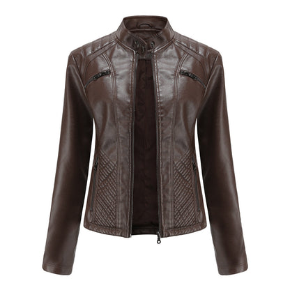 Herbst Lederjacke Damen Stylisch