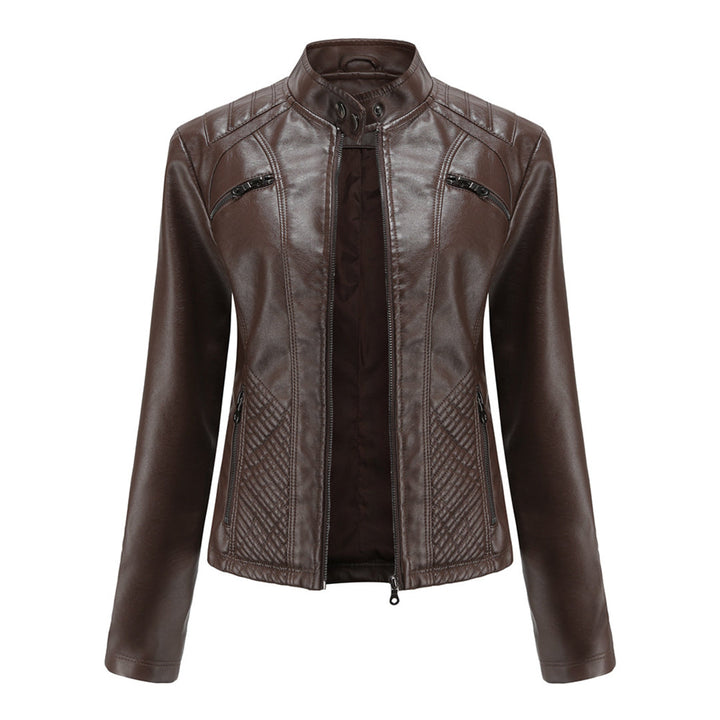 Herbst Lederjacke Damen Stylisch