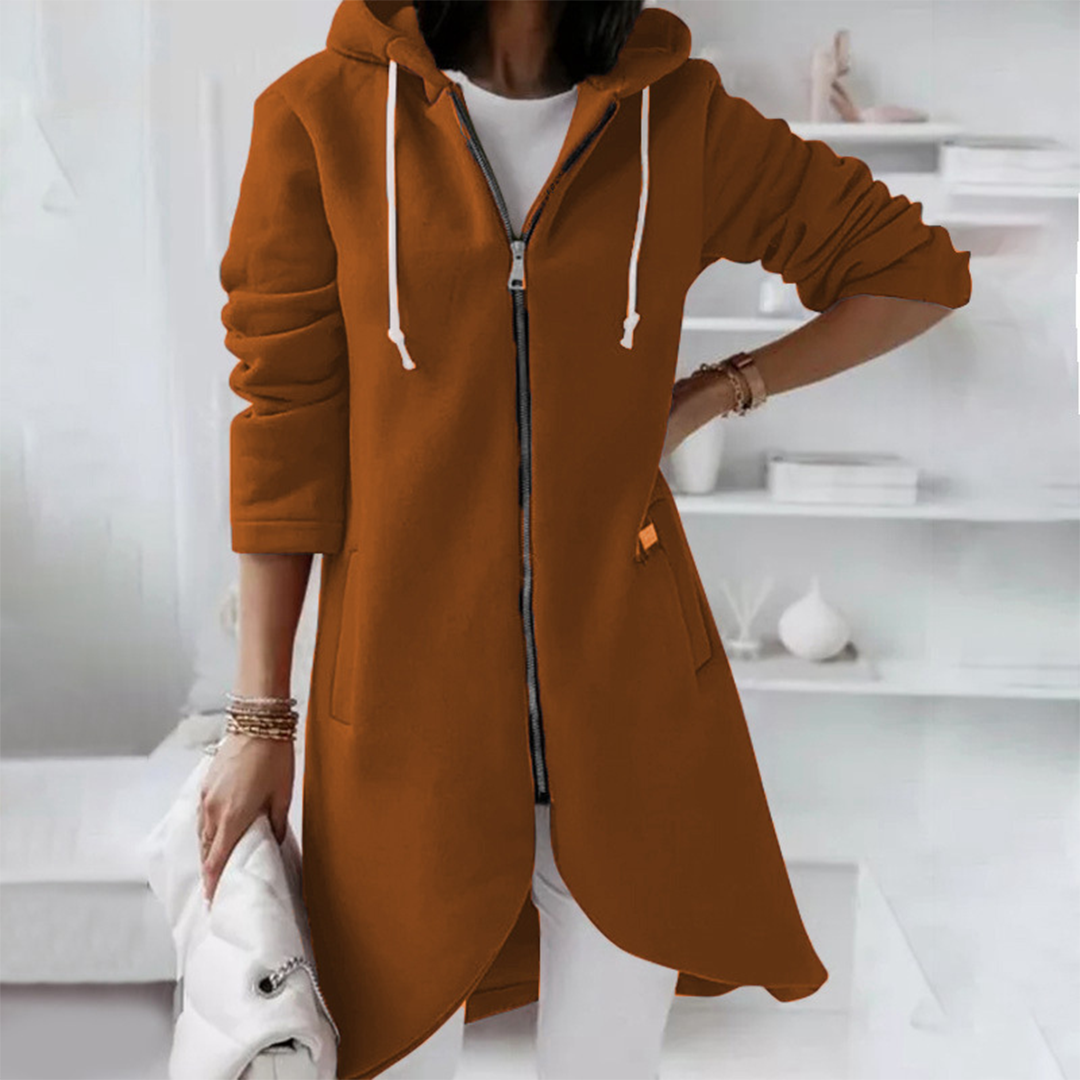 Damen Langjacke Kapuzenparka Modern