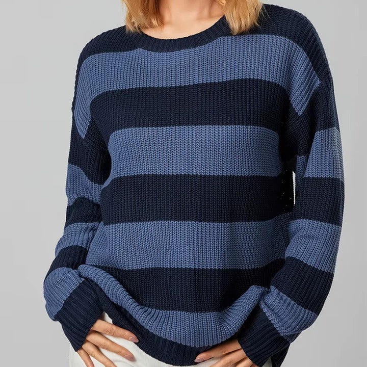 Modische Streifen Pullover