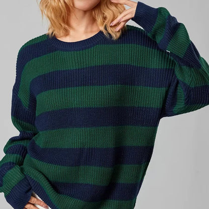 Modische Streifen Pullover