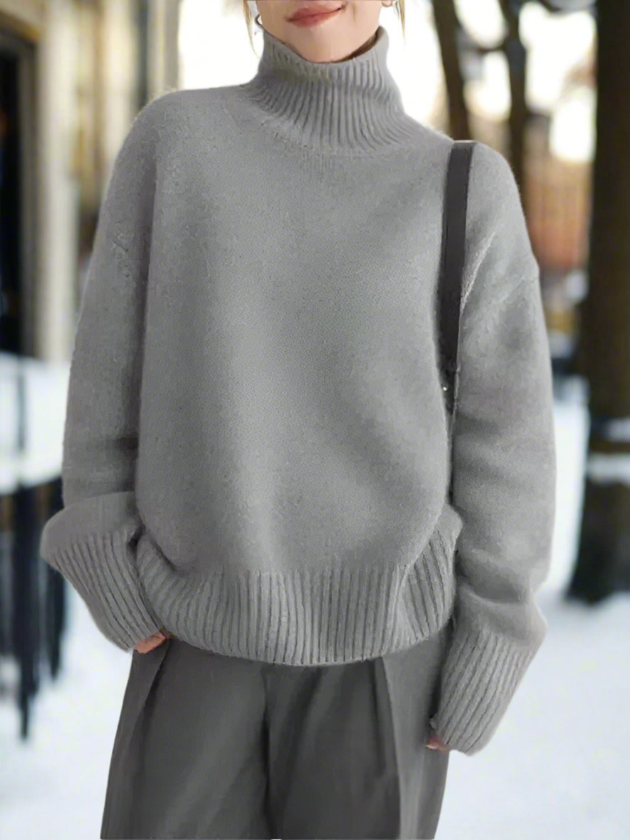 Weiche Oversized Rollkragenpullover Lange Ärmel