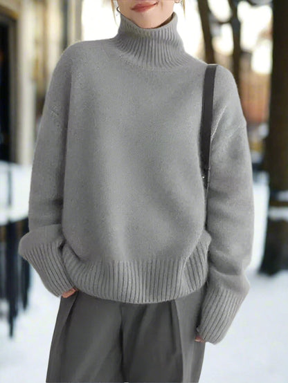 Weiche Oversized Rollkragenpullover Lange Ärmel