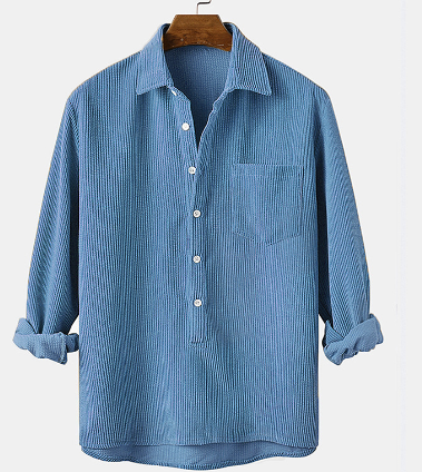 Herren Langarmhemd Elegant Kragen
