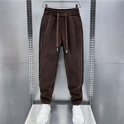 Herren Cordhose Bequem Elegant Weitbeinig
