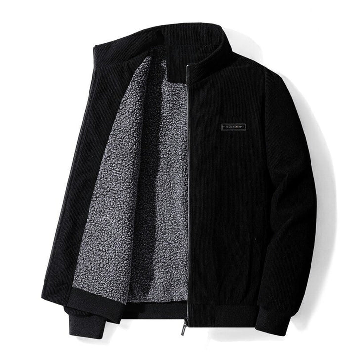 Herren Cordjacke Fleece Gefüttert Reißverschluss
