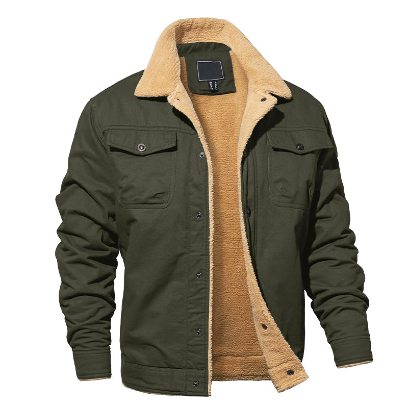 Herren Cargo Jacke Fleece Isoliert