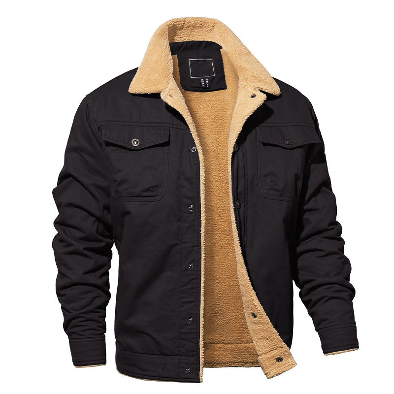 Herren Cargo Jacke Fleece Isoliert