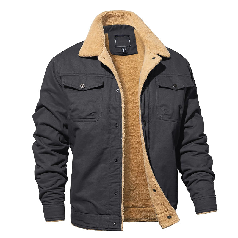 Herren Cargo Jacke Fleece Isoliert