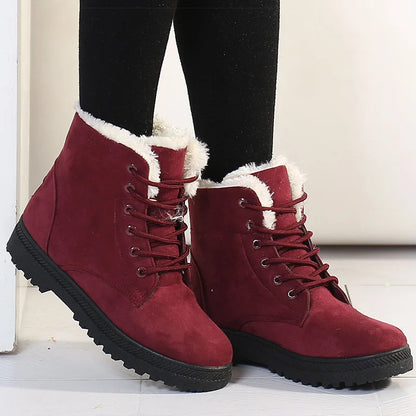 Warme Winterstiefel Damen Weich Polster