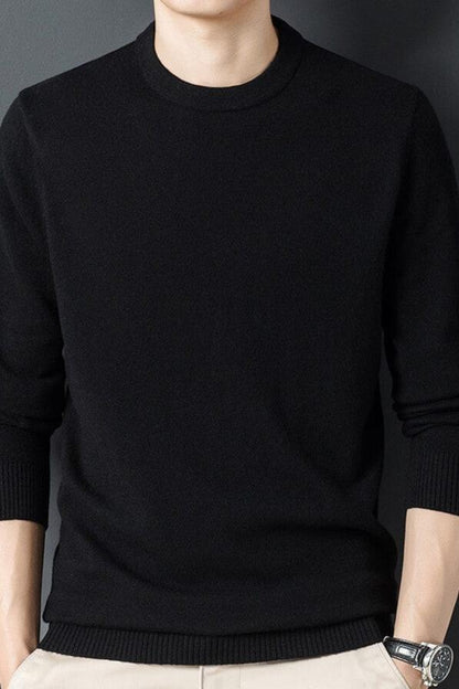 Herren Pullover Langarm Warm Gemütlich