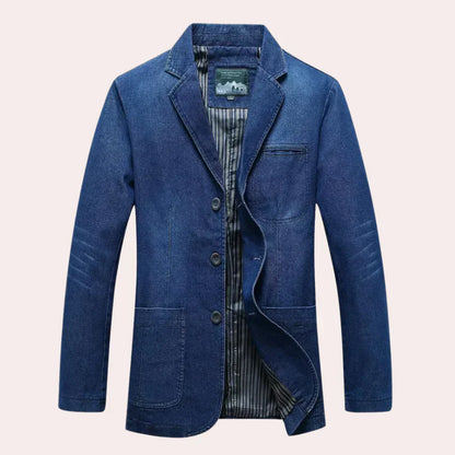 Eleganter Jeans-Blazer für Männer Modern Style