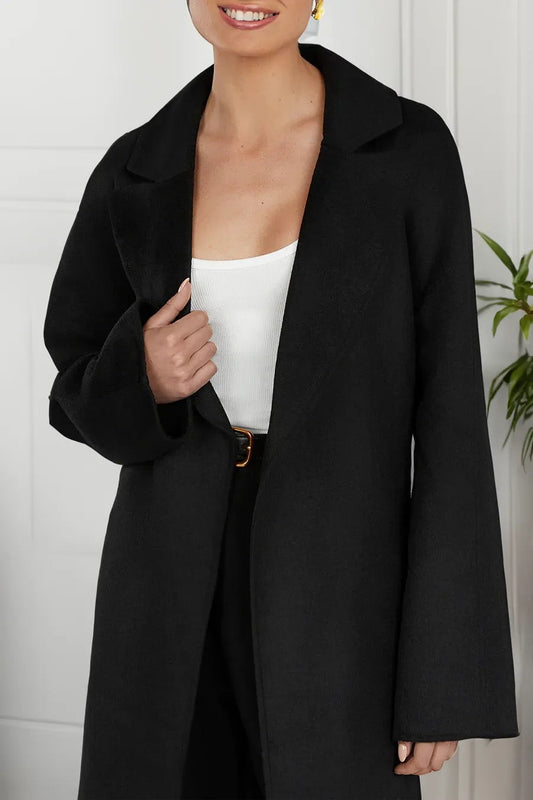 Eleganter Wollmantel Damen Designer - IdealeKleiden