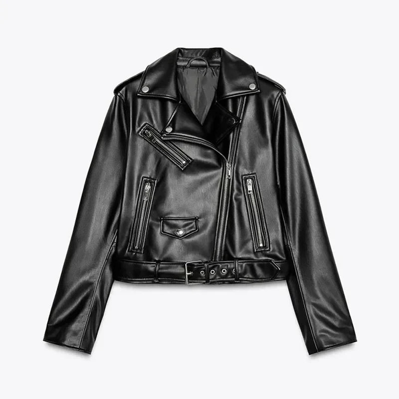 Modische Damenjacke Mit Gürtel