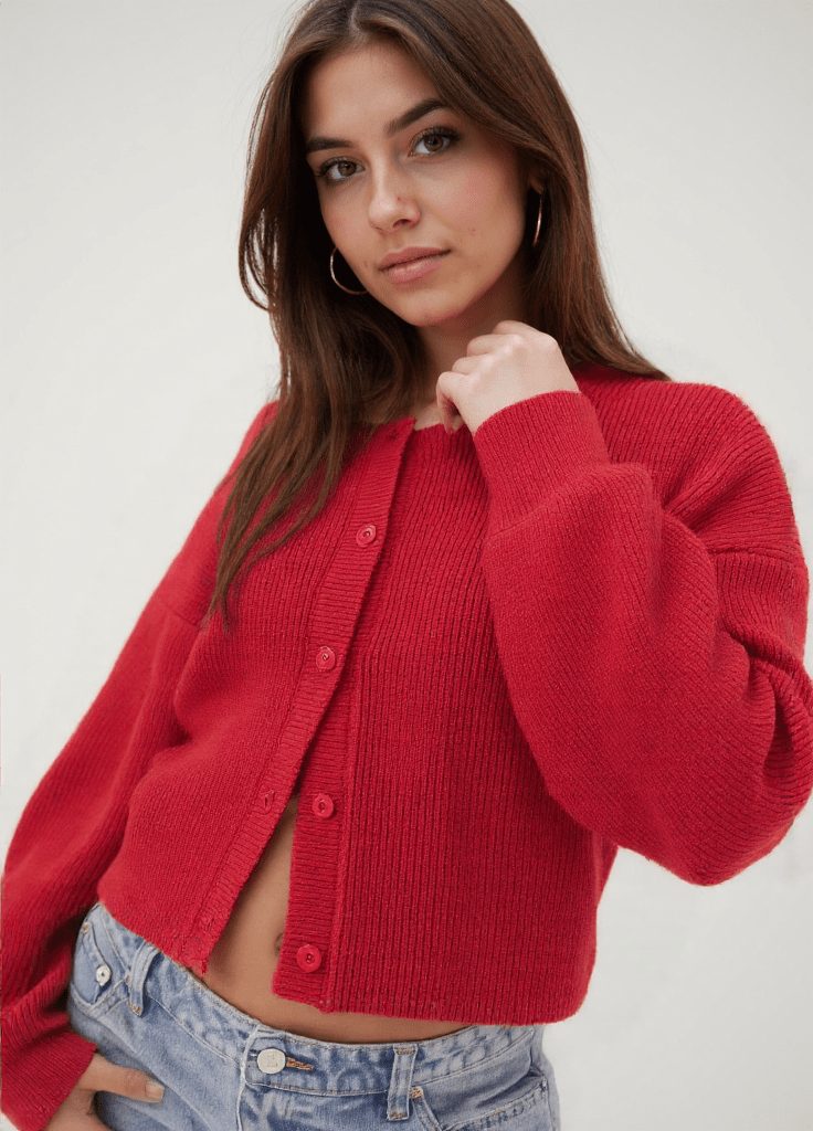Damen Cardigan Herbstfarben Weich