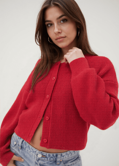Damen Cardigan Herbstfarben Weich