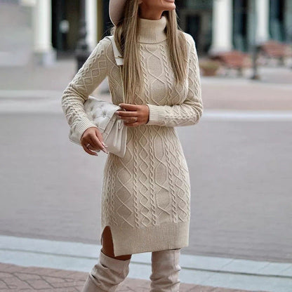 Stylisches Winterkleid Damen Elegant