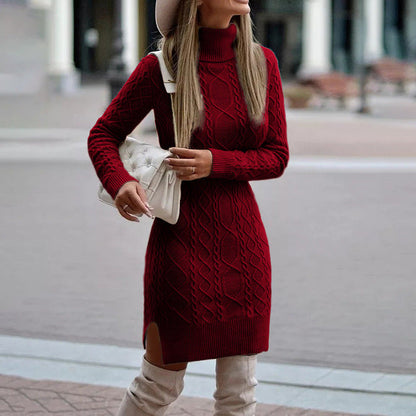 Stylisches Winterkleid Damen Elegant