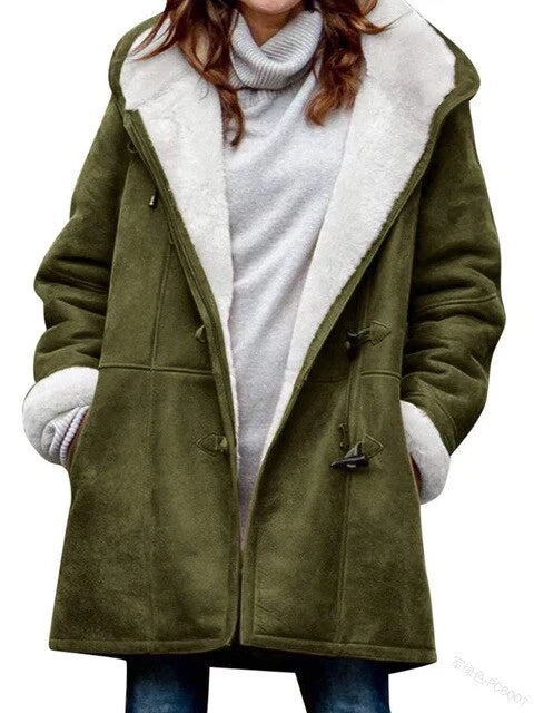 Damen Wintermantel Lässig Warm Modern