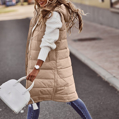 Damen Bodywarmer Lang Elegant