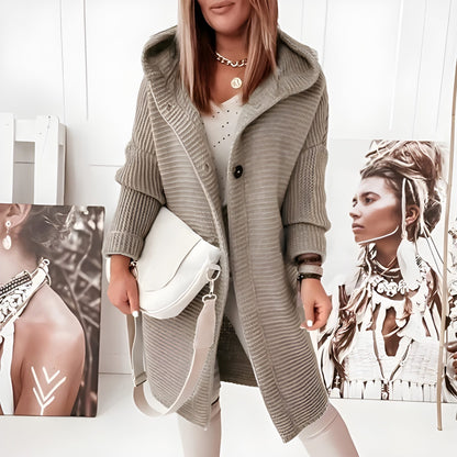Damen Cardigan Langarm Knopfverschluss